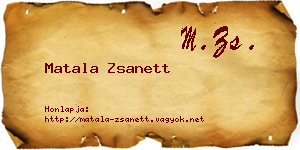 Matala Zsanett névjegykártya