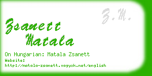 zsanett matala business card